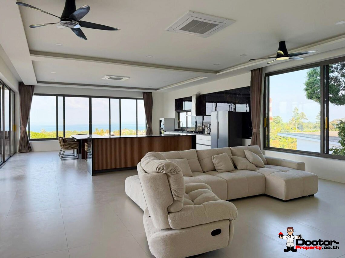 Luxury 3 Bedroom Pool Villa with Sea View in Chaweng, Koh Samui – For Sale