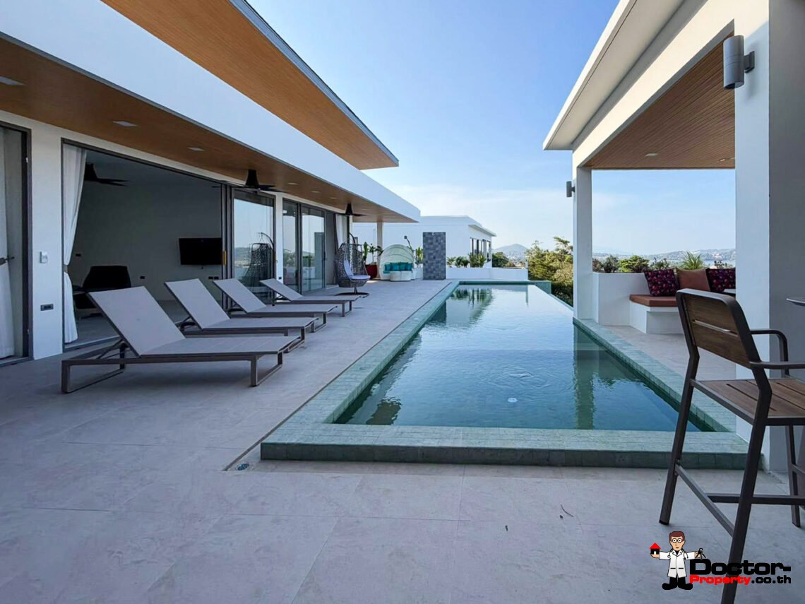 Luxury 3 Bedroom Pool Villa with Sea View in Chaweng, Koh Samui – For Sale