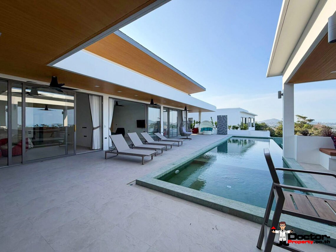 Luxury 3 Bedroom Pool Villa with Sea View in Chaweng, Koh Samui – For Sale