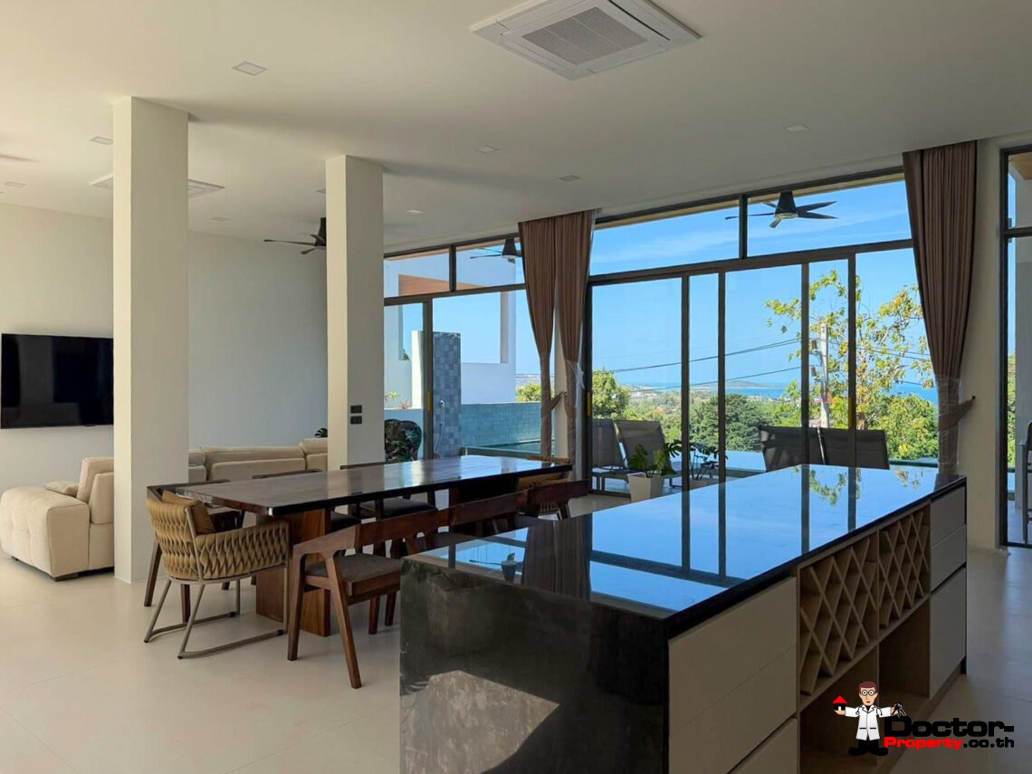 Luxury 3 Bedroom Pool Villa with Sea View in Chaweng, Koh Samui – For Sale