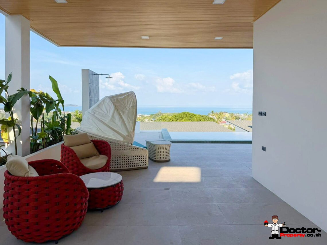 Luxury 3 Bedroom Pool Villa with Sea View in Chaweng, Koh Samui – For Sale