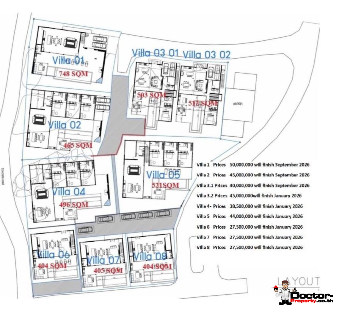 Luxury 3 Bedroom Pool Villa with Sea View in Chaweng, Koh Samui – For Sale