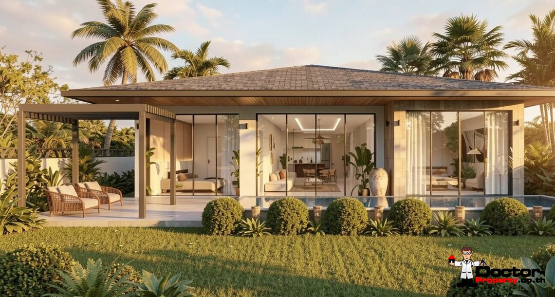 Tropical 4 Bedroom Pool Villa in Ban Tai, Koh Samui – For Sale