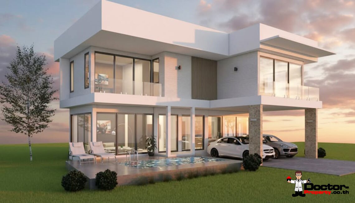 Modern 3 Bedroom Two Storey Pool Villa in Lamai, Koh Samui – For Sale