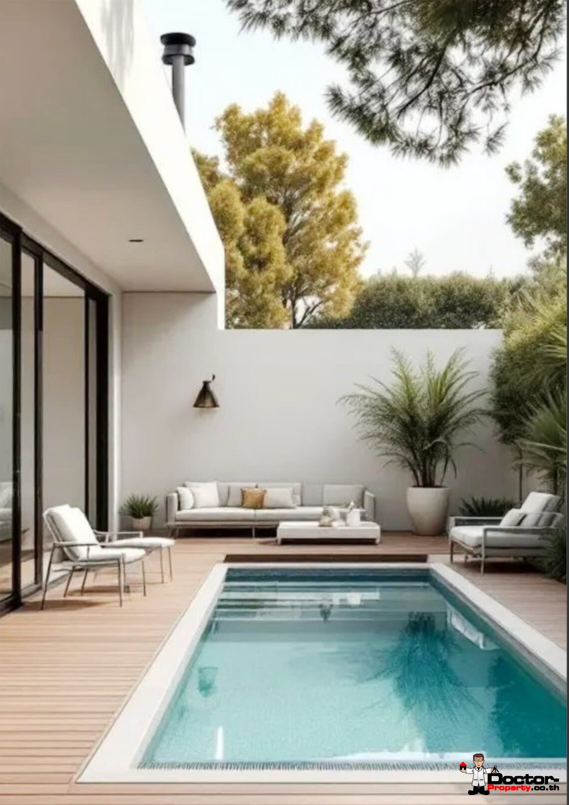 Modern 3 Bedroom Two Storey Pool Villa in Lamai, Koh Samui – For Sale