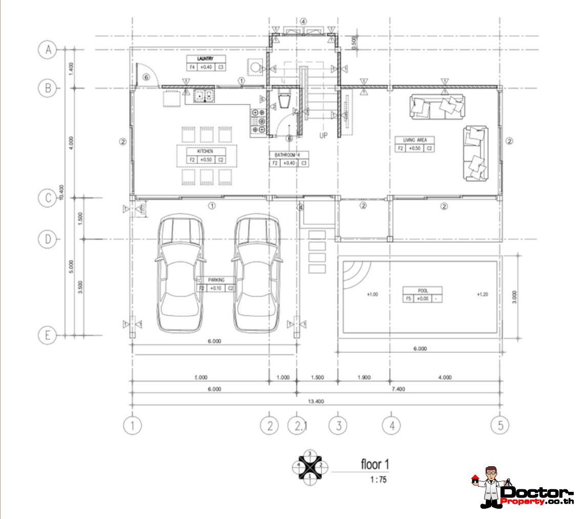 Modern 3 Bedroom Two Storey Pool Villa in Lamai, Koh Samui – For Sale