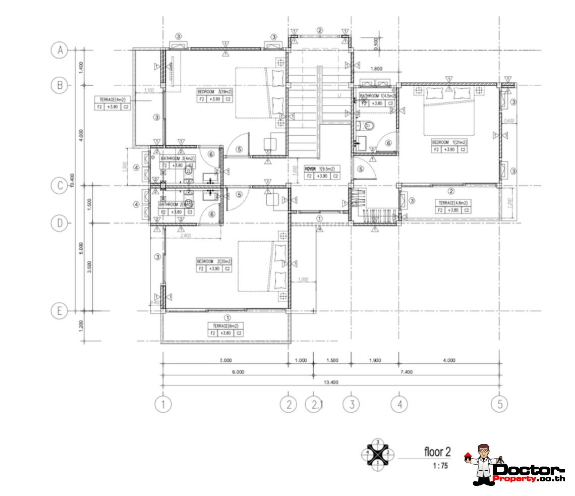 Modern 3 Bedroom Two Storey Pool Villa in Lamai, Koh Samui – For Sale