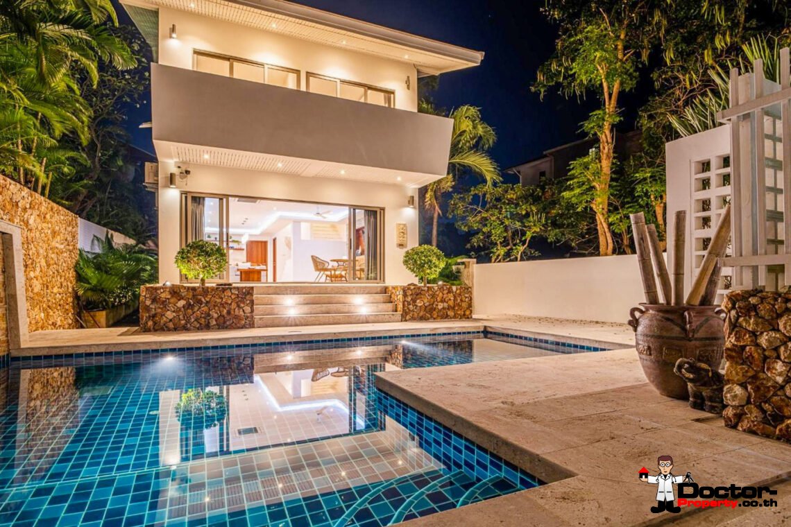 Modern 4 Bedroom Pool Villa in Chaweng, Koh Samui – For Sale