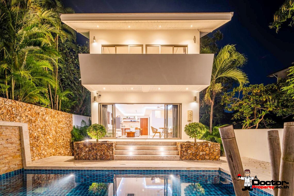 Modern 4 Bedroom Pool Villa in Chaweng, Koh Samui – For Sale