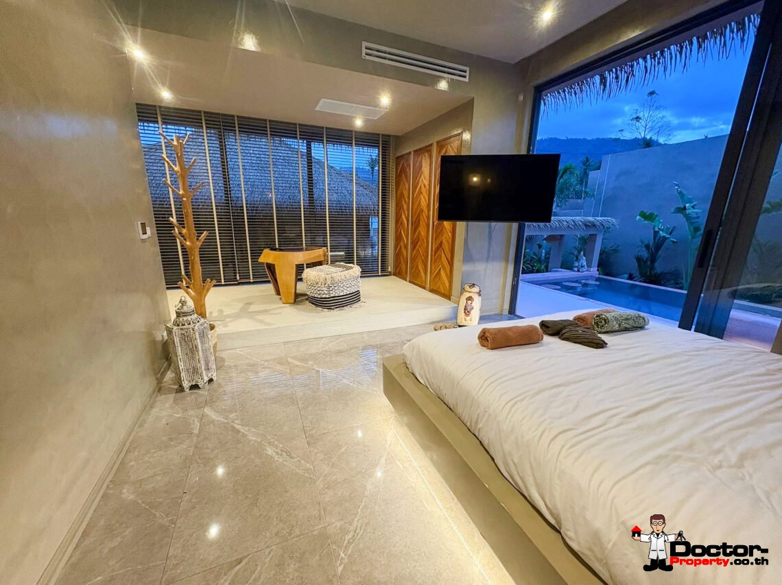 3 Bedroom Private Pool Villa with Balinese Style in Lamai, Koh Samui – For Sale