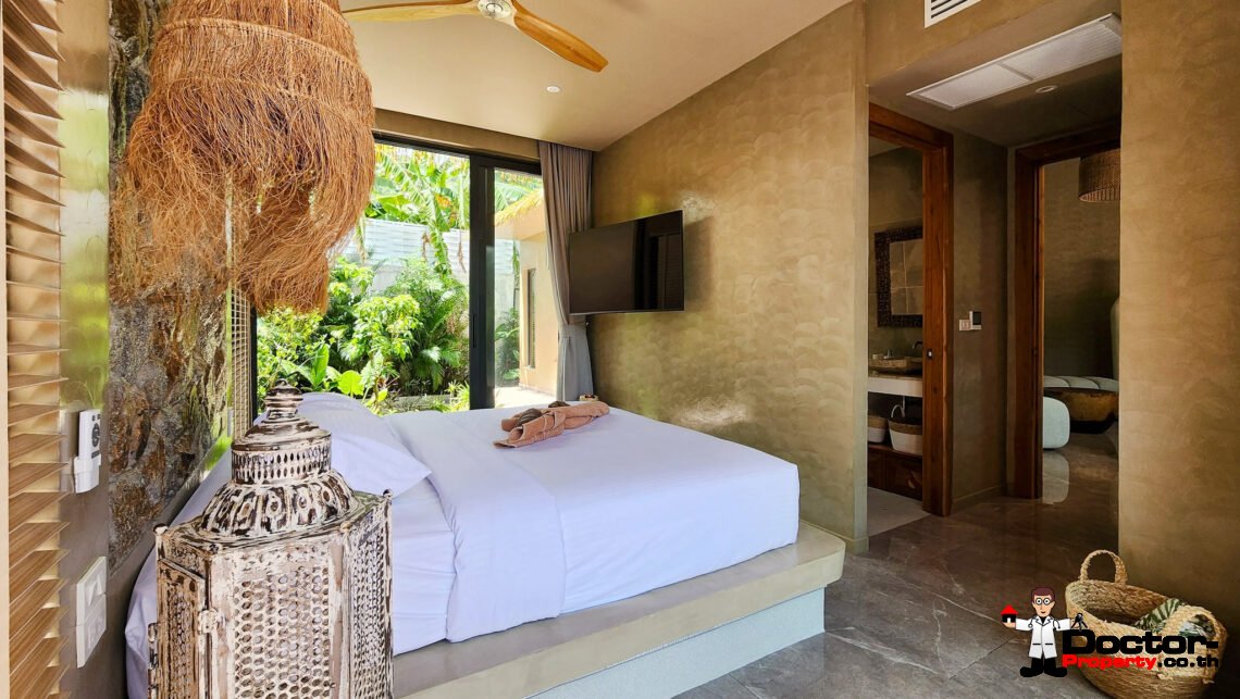 3 Bedroom Private Pool Villa with Balinese Style in Lamai, Koh Samui – For Sale