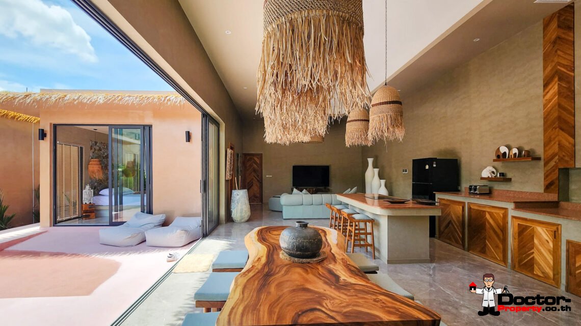 3 Bedroom Private Pool Villa with Balinese Style in Lamai, Koh Samui – For Sale