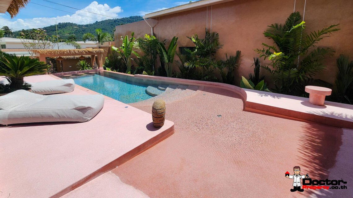 3 Bedroom Private Pool Villa with Balinese Style in Lamai, Koh Samui – For Sale