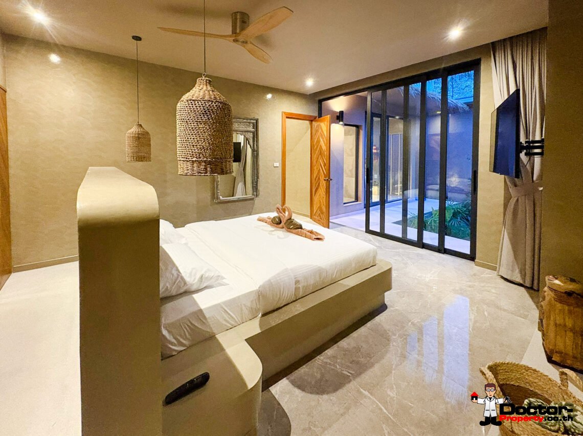 3 Bedroom Private Pool Villa with Balinese Style in Lamai, Koh Samui – For Sale