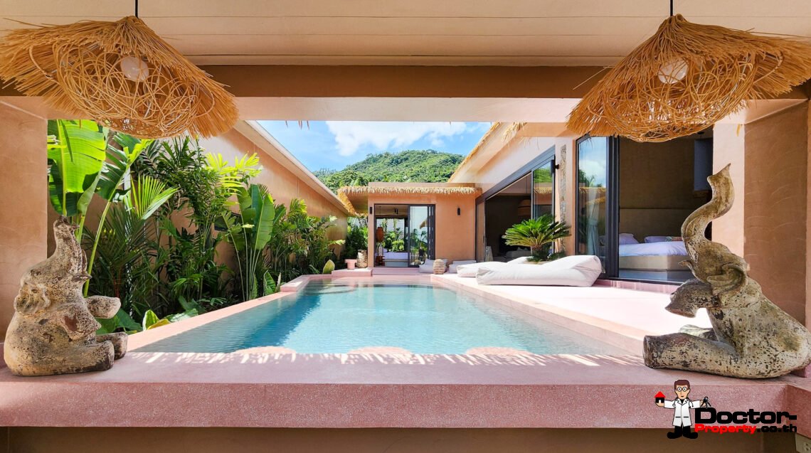 3 Bedroom Private Pool Villa with Balinese Style in Lamai, Koh Samui – For Sale