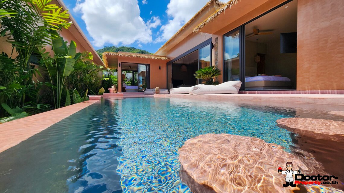 3 Bedroom Private Pool Villa with Balinese Style in Lamai, Koh Samui – For Sale