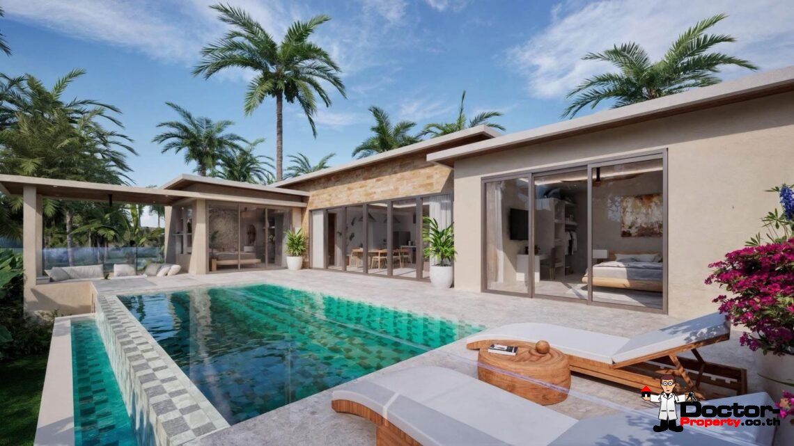 Modern 3 Bedroom Pool Villa with Sea View in Ban Tai, Koh Samui – For Sale
