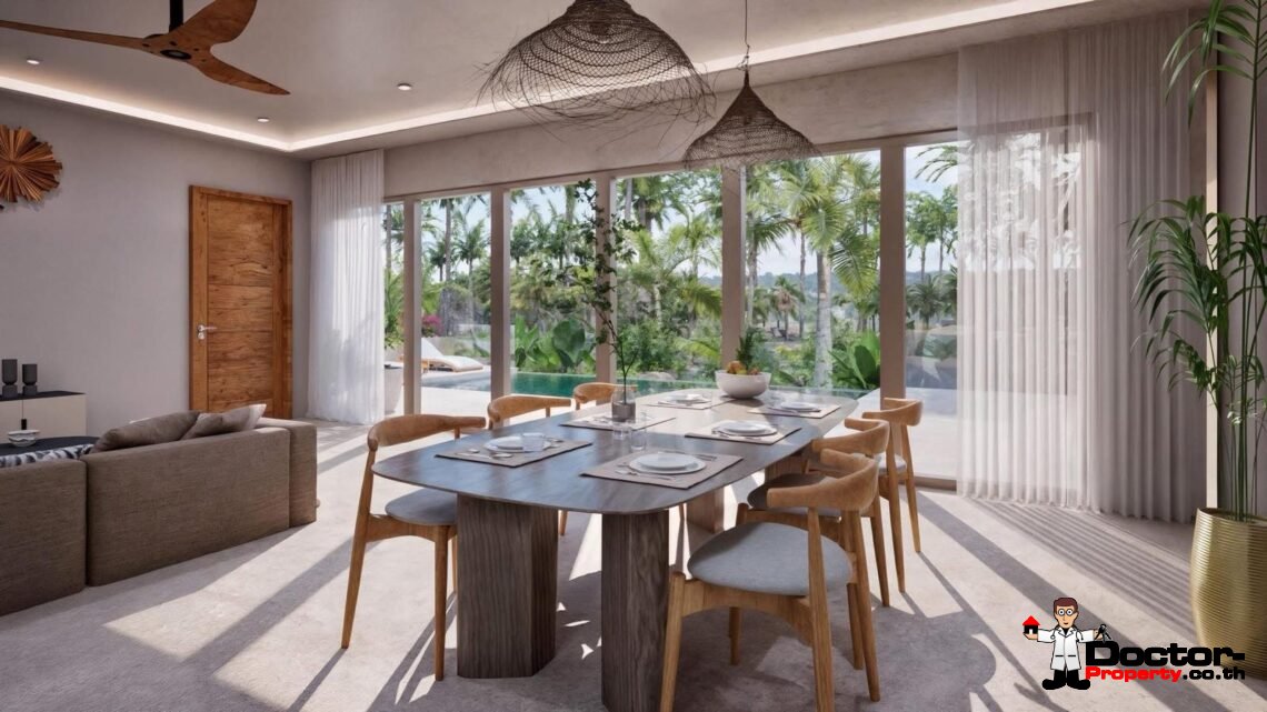 Modern 3 Bedroom Pool Villa with Sea View in Ban Tai, Koh Samui – For Sale