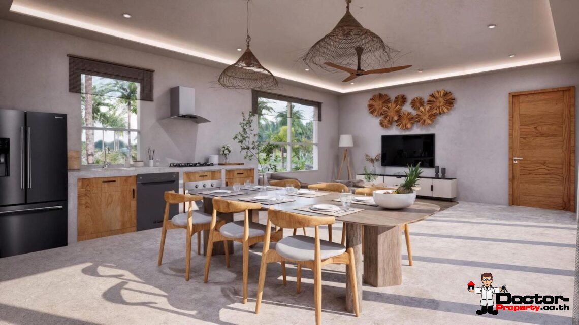 Modern 3 Bedroom Pool Villa with Sea View in Ban Tai, Koh Samui – For Sale