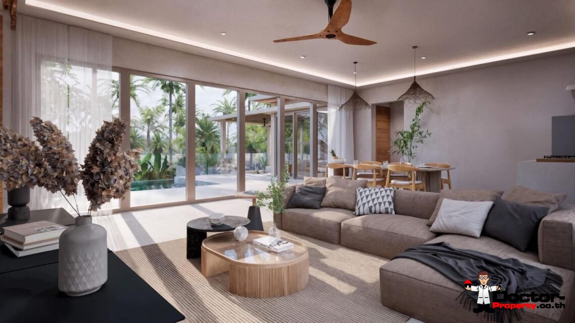 Modern 3 Bedroom Pool Villa with Sea View in Ban Tai, Koh Samui – For Sale