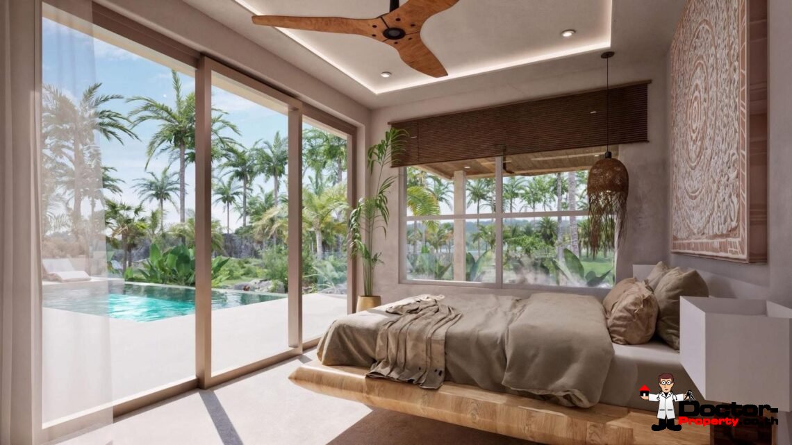 Modern 3 Bedroom Pool Villa with Sea View in Ban Tai, Koh Samui – For Sale