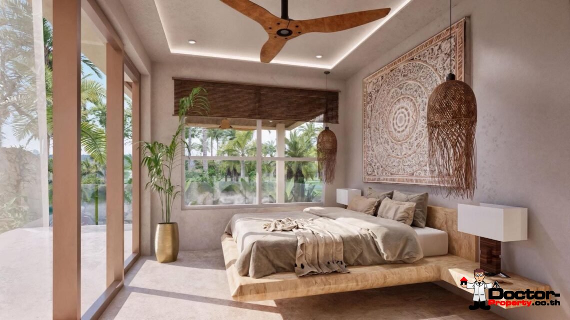Modern 3 Bedroom Pool Villa with Sea View in Ban Tai, Koh Samui – For Sale