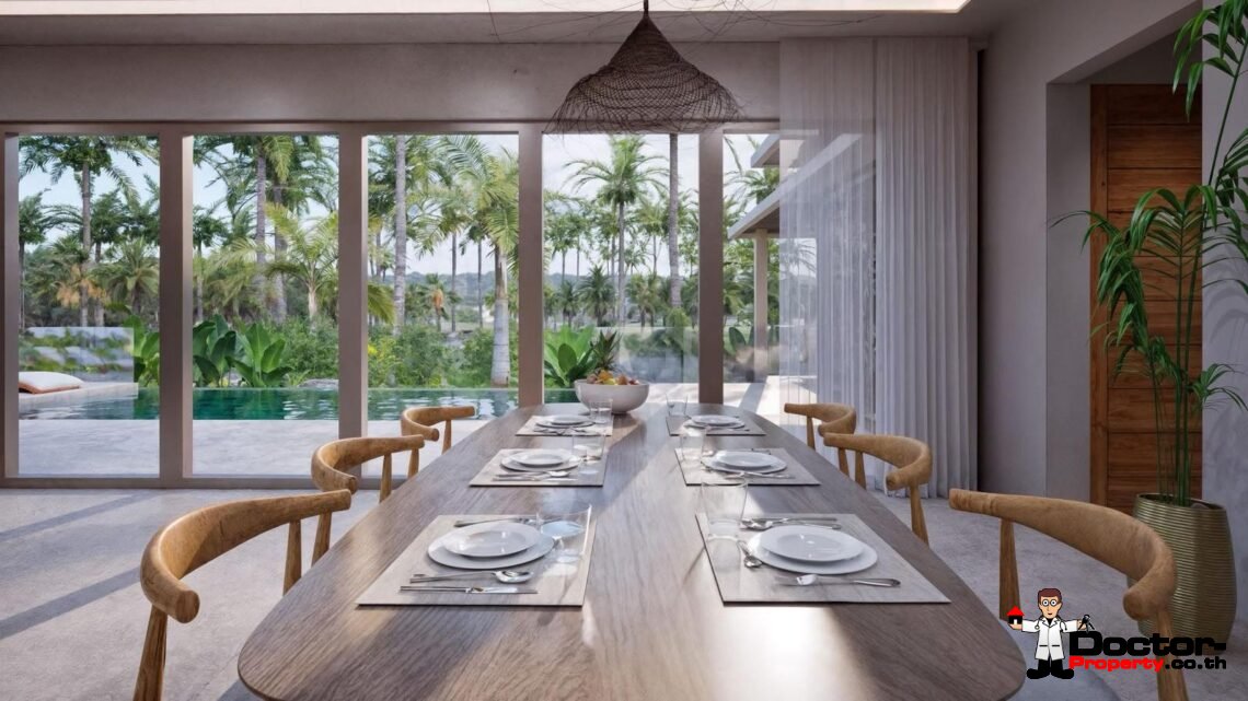 Modern 3 Bedroom Pool Villa with Sea View in Ban Tai, Koh Samui – For Sale
