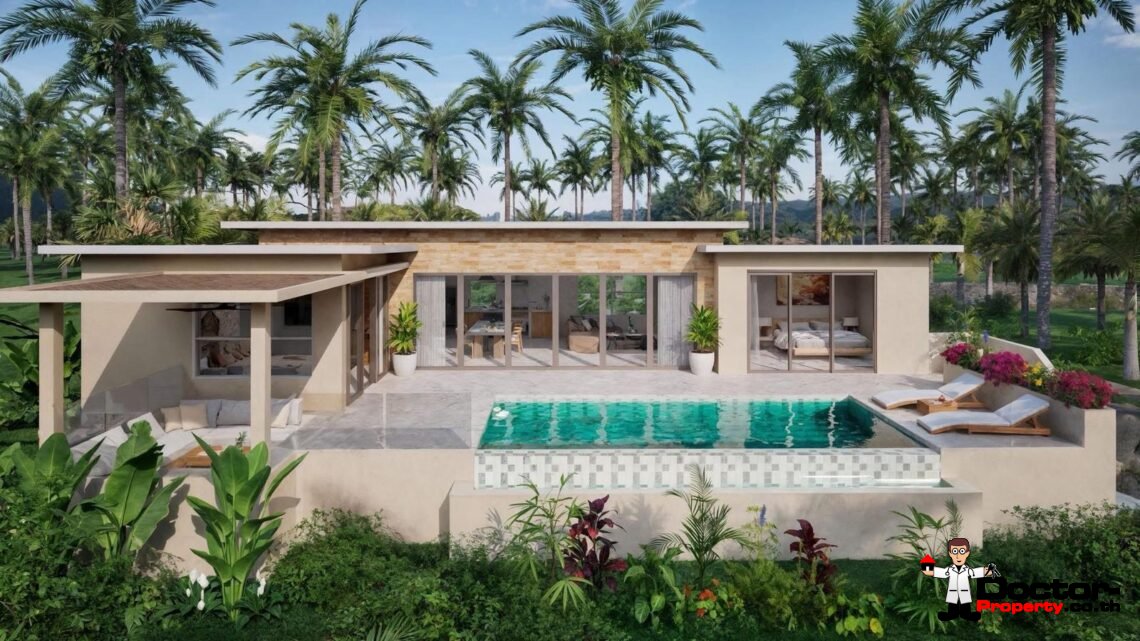 Modern 3 Bedroom Pool Villa with Sea View in Ban Tai, Koh Samui – For Sale