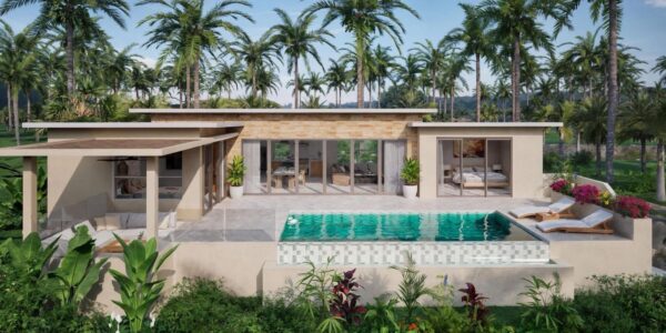 Modern 3 Bedroom Pool Villa with Sea View in Ban Tai, Koh Samui – For Sale