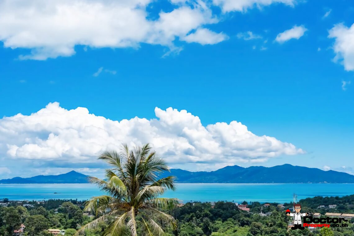 Modern 4 Bedroom Pool Villa with Sea View in Bo Phut, Koh Samui – For Sale