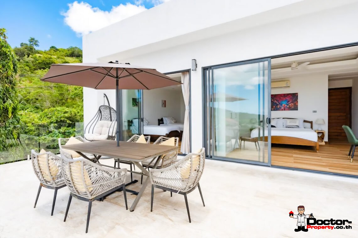 Modern 4 Bedroom Pool Villa with Sea View in Bo Phut, Koh Samui – For Sale