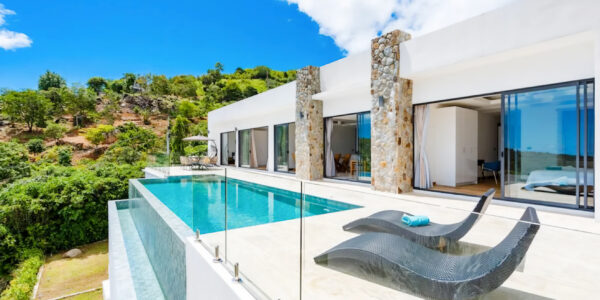 Modern 4 Bedroom Pool Villa with Sea View in Bo Phut, Koh Samui – For Sale