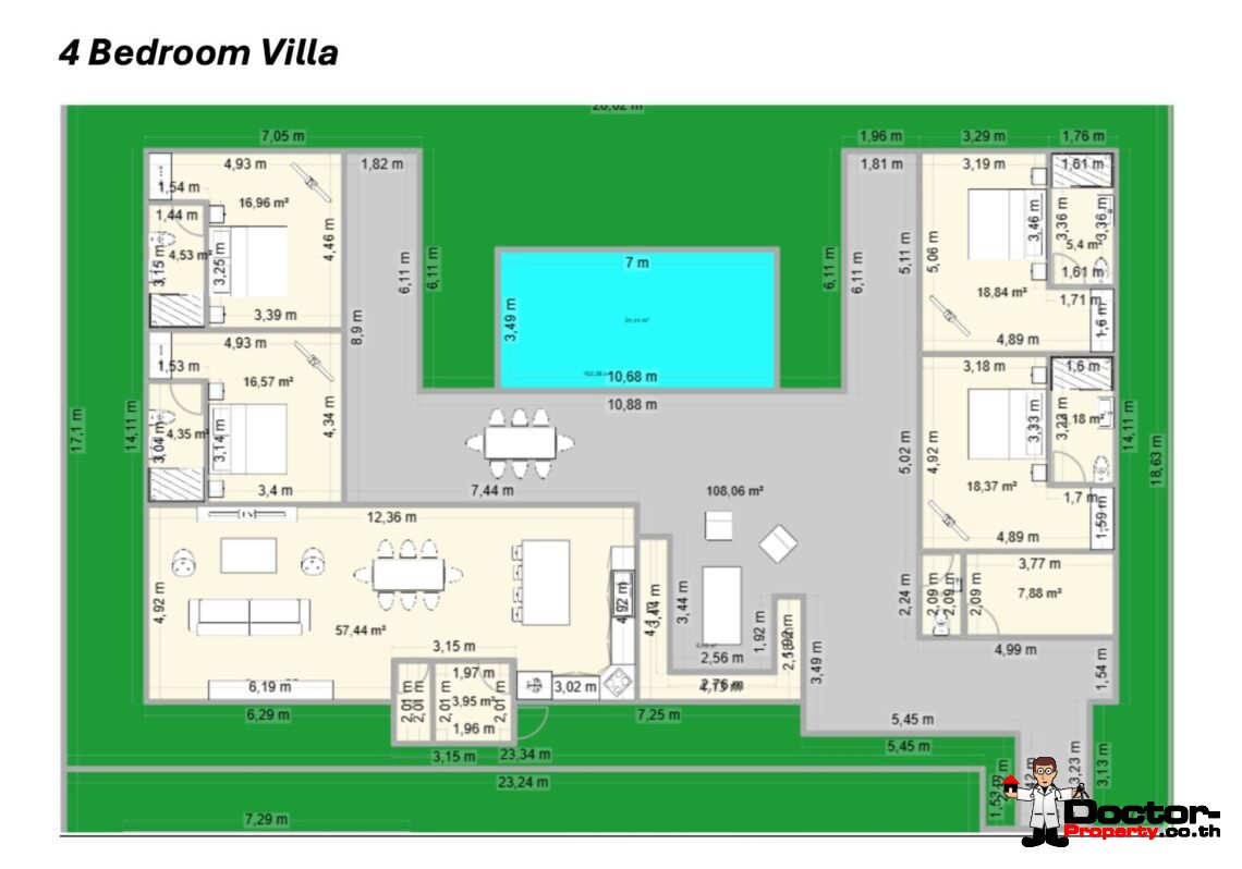 Modern Tropical 3-4 Bedroom Pool Villa in Lamai, Koh Samui – For Sale