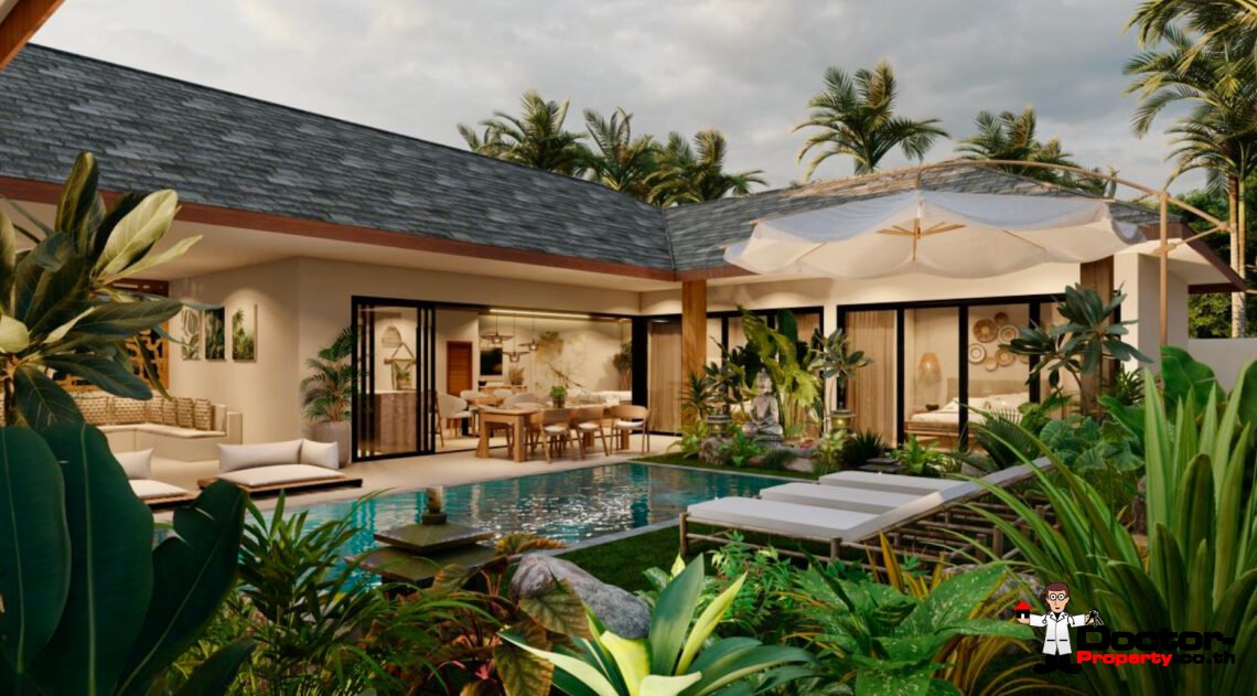 Modern Tropical 3-4 Bedroom Pool Villa in Lamai, Koh Samui – For Sale