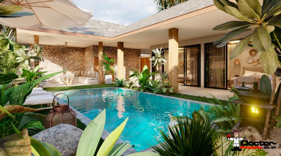 Modern Tropical 3-4 Bedroom Pool Villa in Lamai, Koh Samui – For Sale