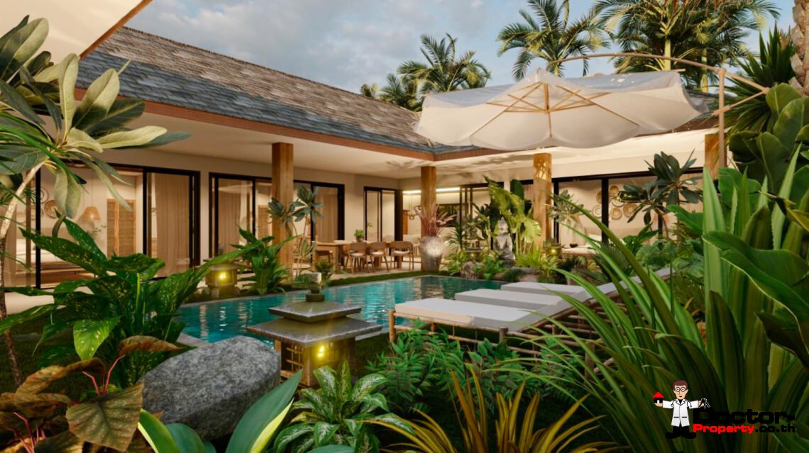 Modern Tropical 3-4 Bedroom Pool Villa in Lamai, Koh Samui – For Sale