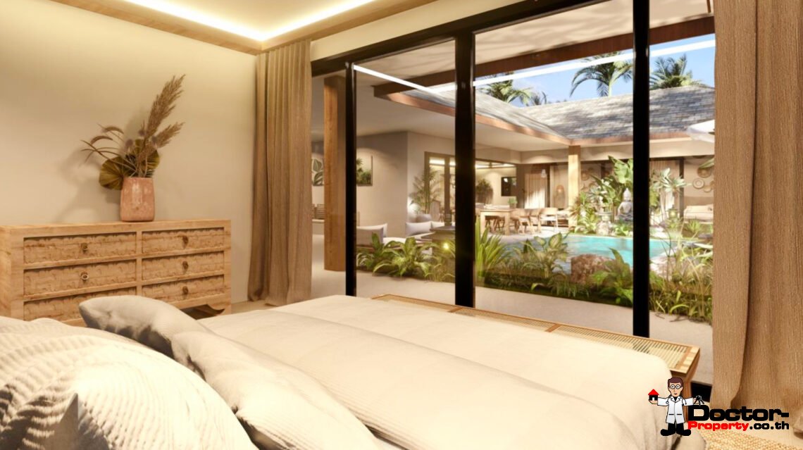 Modern Tropical 3-4 Bedroom Pool Villa in Lamai, Koh Samui – For Sale