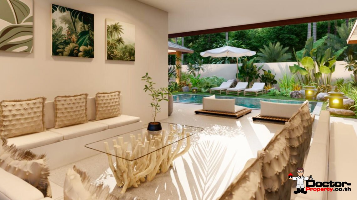 Modern Tropical 3-4 Bedroom Pool Villa in Lamai, Koh Samui – For Sale
