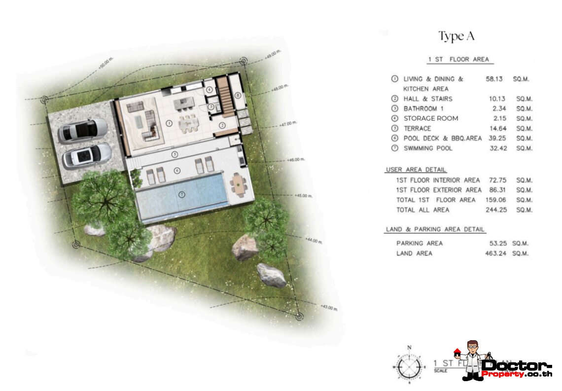 Luxury 2-4 Bedroom Private Pool Villa with Sea View and Sunset View in Bang Makham, Koh Samui – For Sale