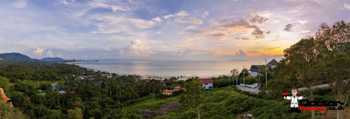 Luxury 2-4 Bedroom Private Pool Villa with Sea View and Sunset View in Bang Makham, Koh Samui – For Sale