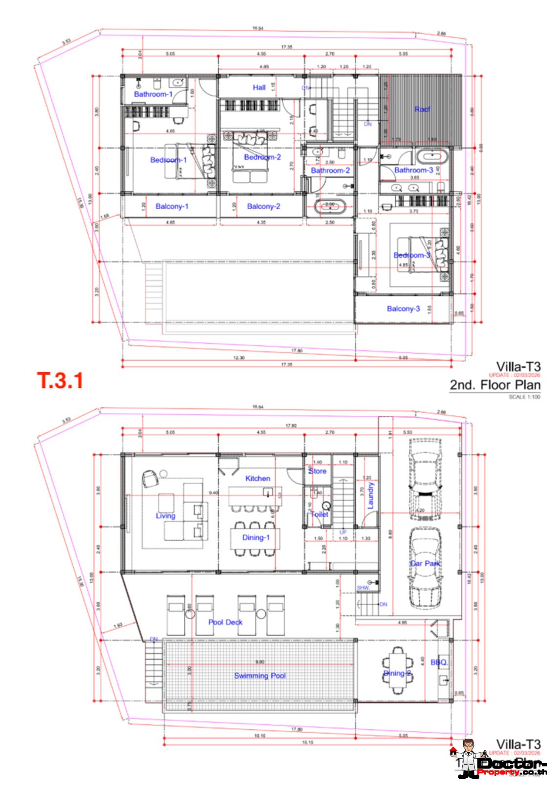 Luxury 2-4 Bedroom Private Pool Villa with Sea View and Sunset View in Bang Makham, Koh Samui – For Sale