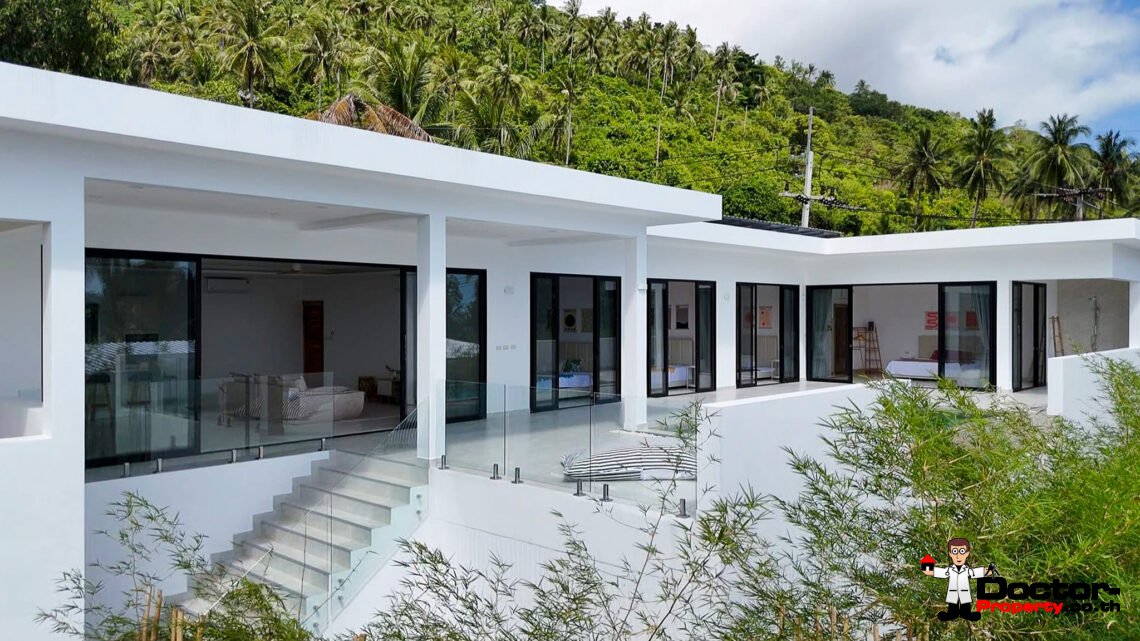 New 4 Bedroom Private Pool Villa with Mountain View in Na Mueang, Koh Samui – For Sale
