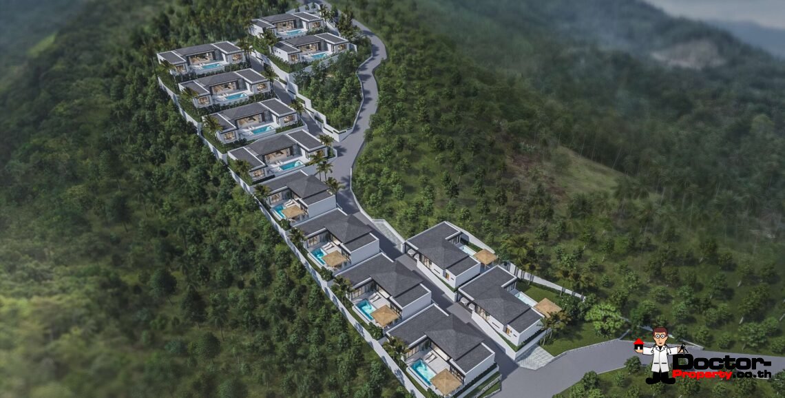 Modern 2 Bedroom Private Pool Villa in Lamai, Koh Samui – For Sale