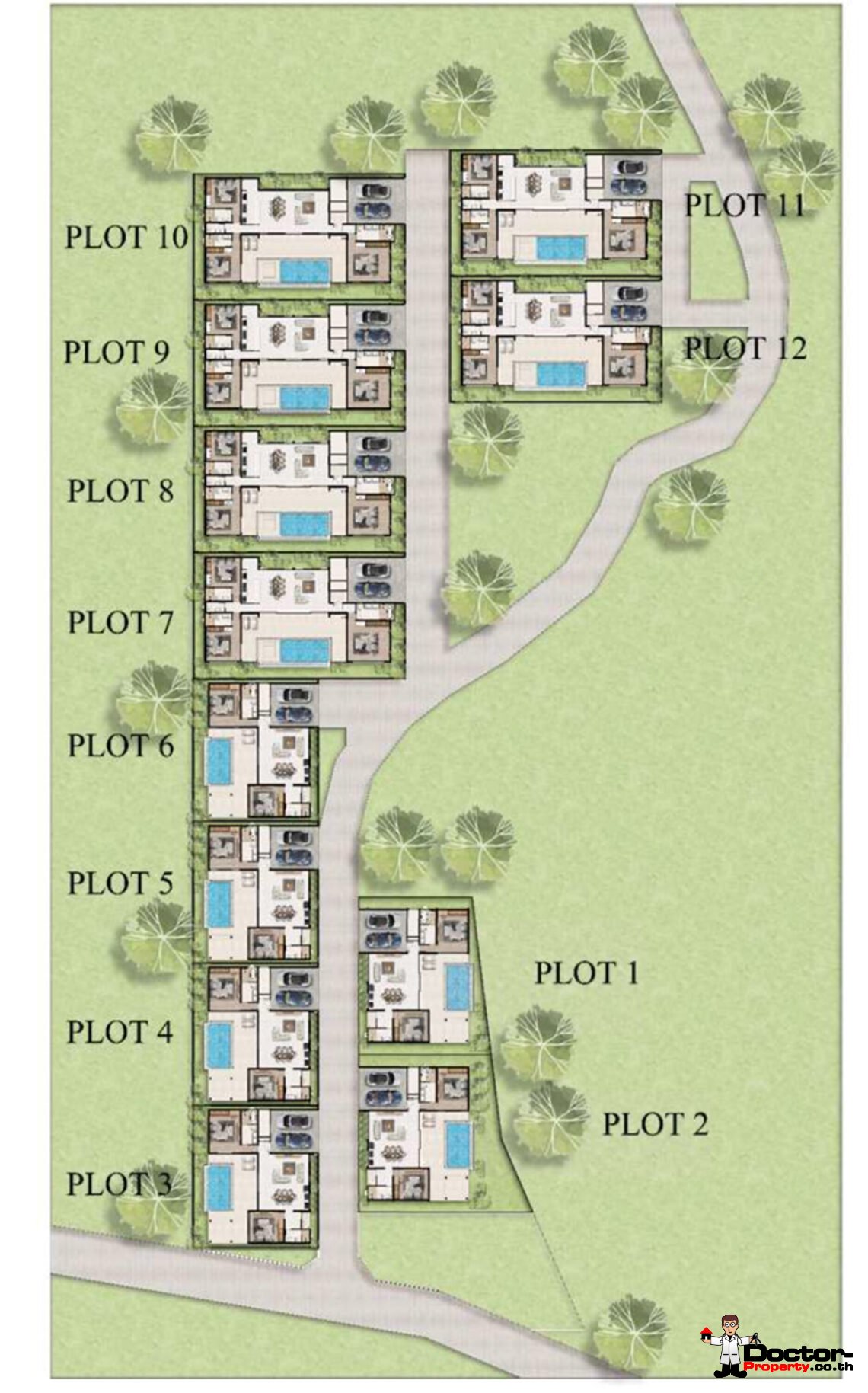 Modern 2 Bedroom Private Pool Villa in Lamai, Koh Samui – For Sale
