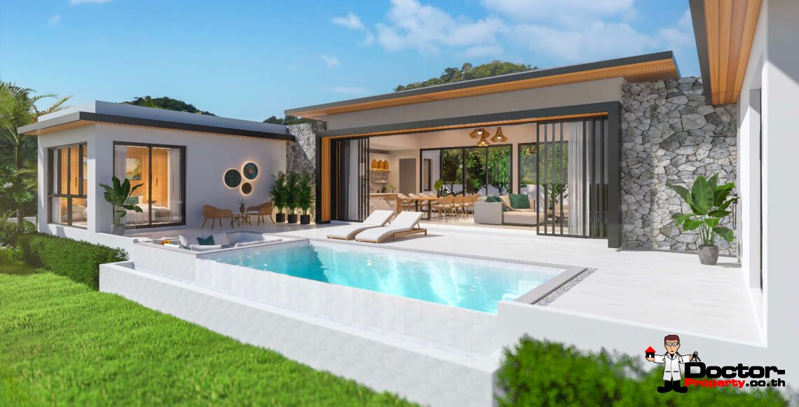 Modern 3 Bedroom Pool Villa with Sea View in Lamai, Koh Samui – For Sale