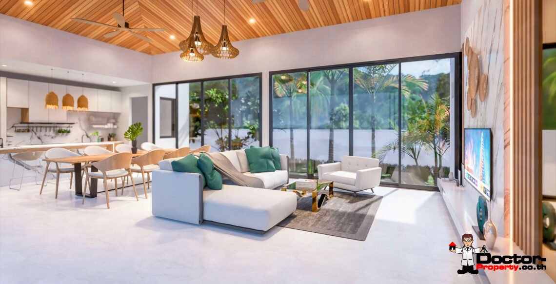 Modern 3 Bedroom Pool Villa with Sea View in Lamai, Koh Samui – For Sale