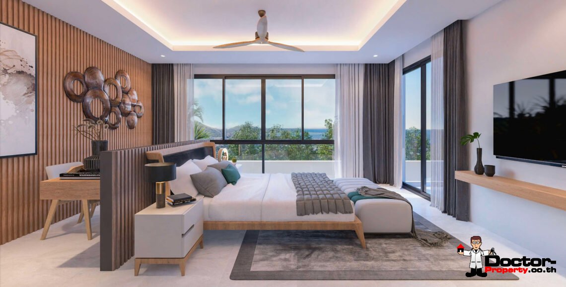 Modern 3 Bedroom Pool Villa with Sea View in Lamai, Koh Samui – For Sale