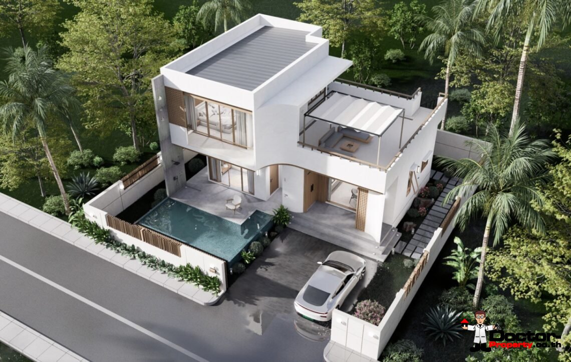 Tropical Modern 2 Bedroom Private Pool Villa in Mae Nam, Koh Samui – For Sale