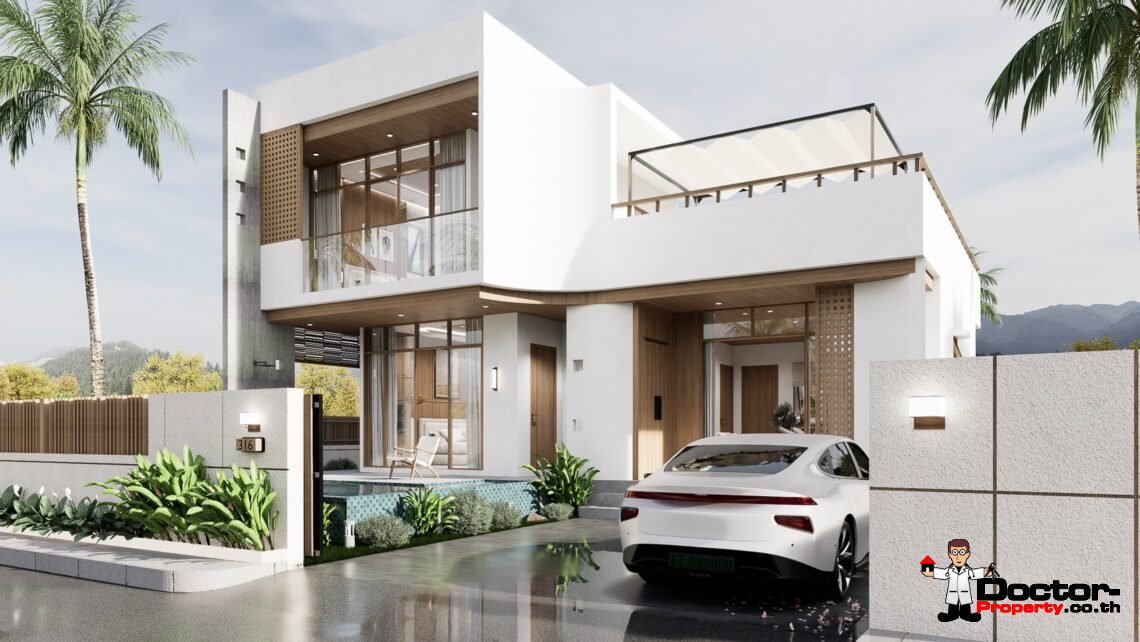 Tropical Modern 2 Bedroom Private Pool Villa in Mae Nam, Koh Samui – For Sale