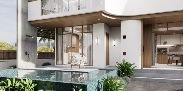 Tropical Modern 2 Bedroom Private Pool Villa in Mae Nam, Koh Samui – For Sale